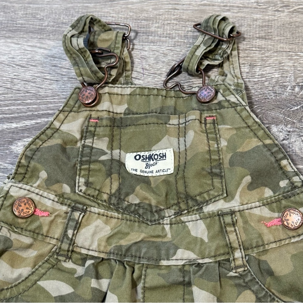 Oshkosh camo vestback dress 12 months - Picture 2 of 6